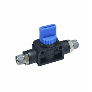 Фитинг прямой с краном, резьба 3/8-1/4", пластик, тип HVSS, TLP-HVSS03-02 TITAN LOCK