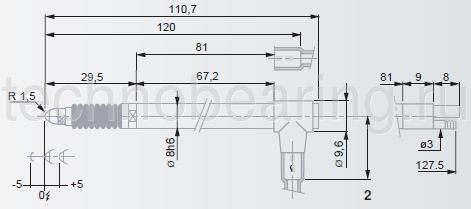 Осевой щуп с большим диапазоном измерения GT 61 03230041 Tesa