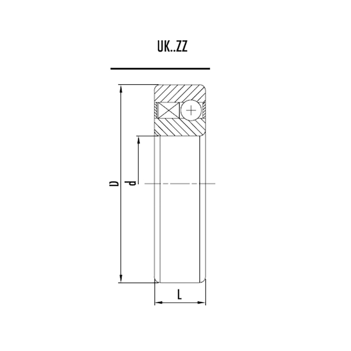 Обгонная муфта UK25-2RS (CSK25-2RS) ISKRA