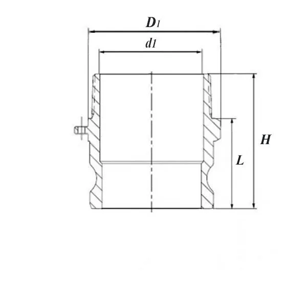 Камлок нержавеющий тип F серия "EcoLine" ниппель, наруж. резьба BSP 3/4", AISI304, TL75FSS-EL TITAN LOCK