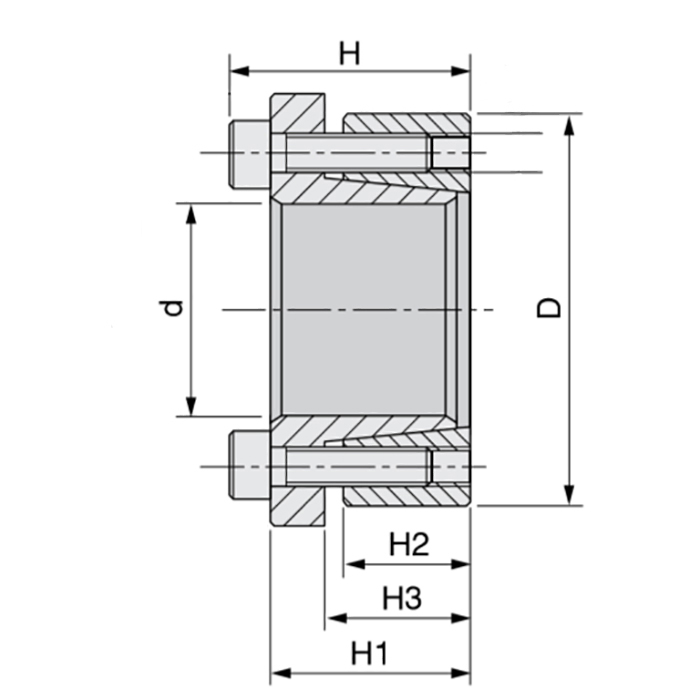 Зажимная втулка KLBB233 (PHF FX52-33x65) ISKRA