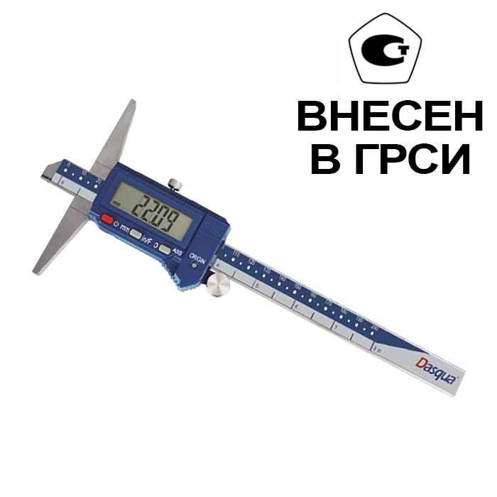 Штангенглубиномер цифровой IP67 с Bluetooth 0-150мм/0-6", 2330-3105 Dasqua