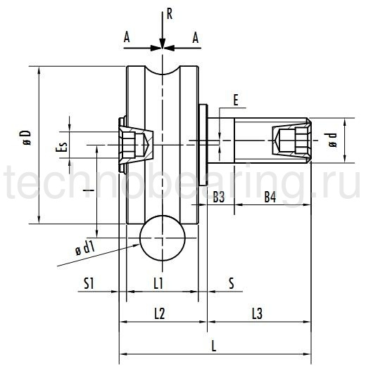 Ролик с полукруглым желобом C8/24 CTS