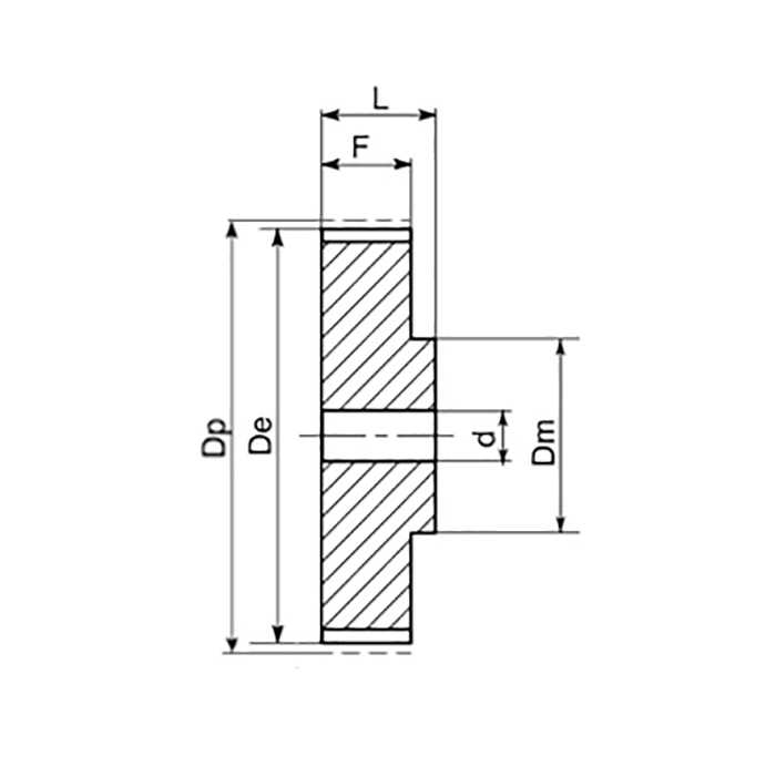 Шкив зубчатый под расточку профиль ремня T 66T10/60-0 (PHP 66T10/60-0RSB) Sati