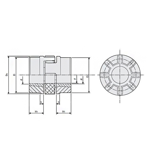 Полумуфта под втулку 1108 GTE2838 ISKRA