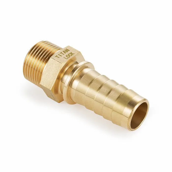 Штуцер для пара DIN 2826, с концом под рукав, латунь, нар.резьба, 1 1/4" TLSTDIN-M1.1/4 TITAN LOCK