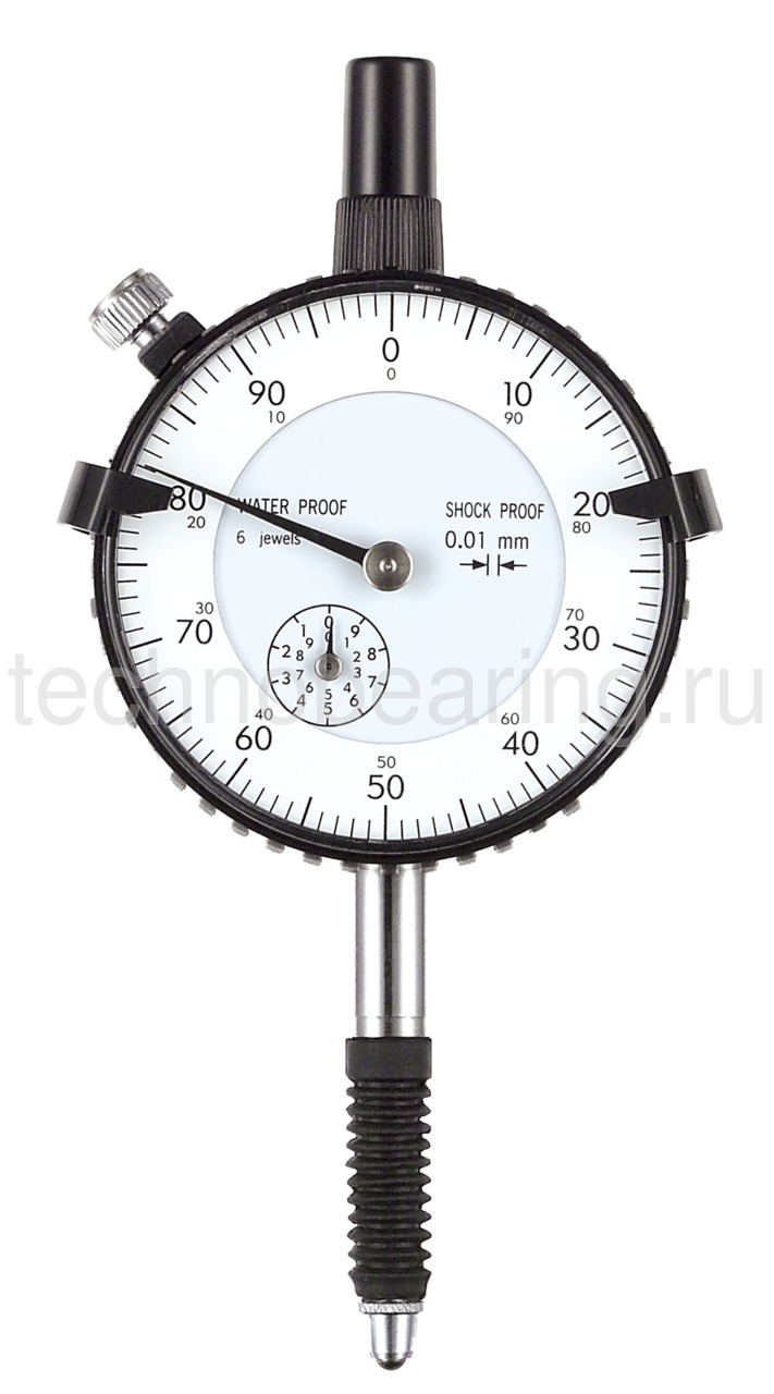 Часовой брызгостойкий индикатор 0 - 10 мм, 0.01 мм IP54 Filetta