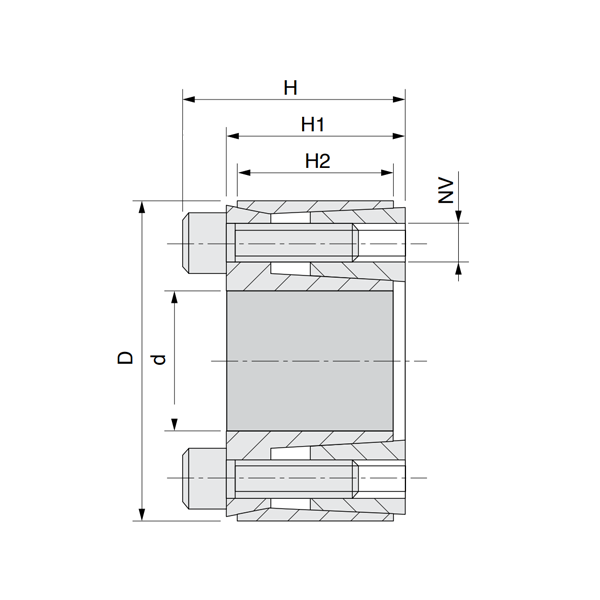 Зажимная втулка KLHH025 (PHF FX120-25x47) ISKRA