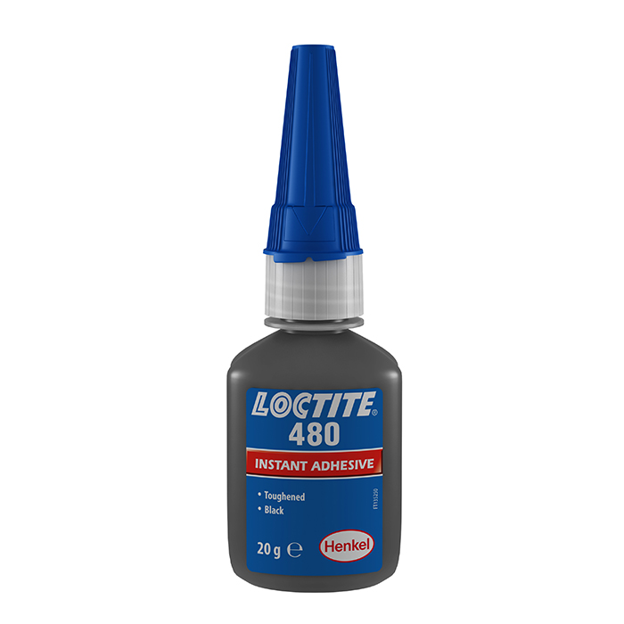 Клей моментальный, упрочнённый, термо/вибростойкий,  черный, 20 г 480 Loctite