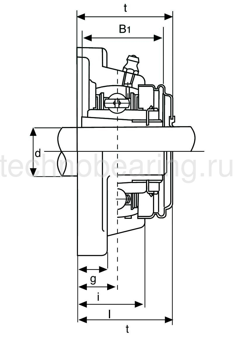 Подшипниковый узел UKF310 ISB