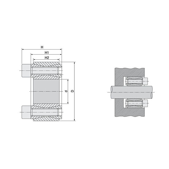 Зажимная втулка KLGG150 (PHF FX10-150x200) ISKRA