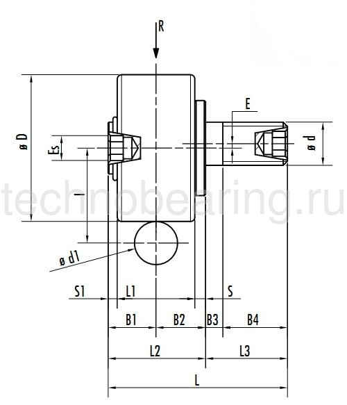 Цилиндрический ролик эксцентриковый EC316 ZZ CTS