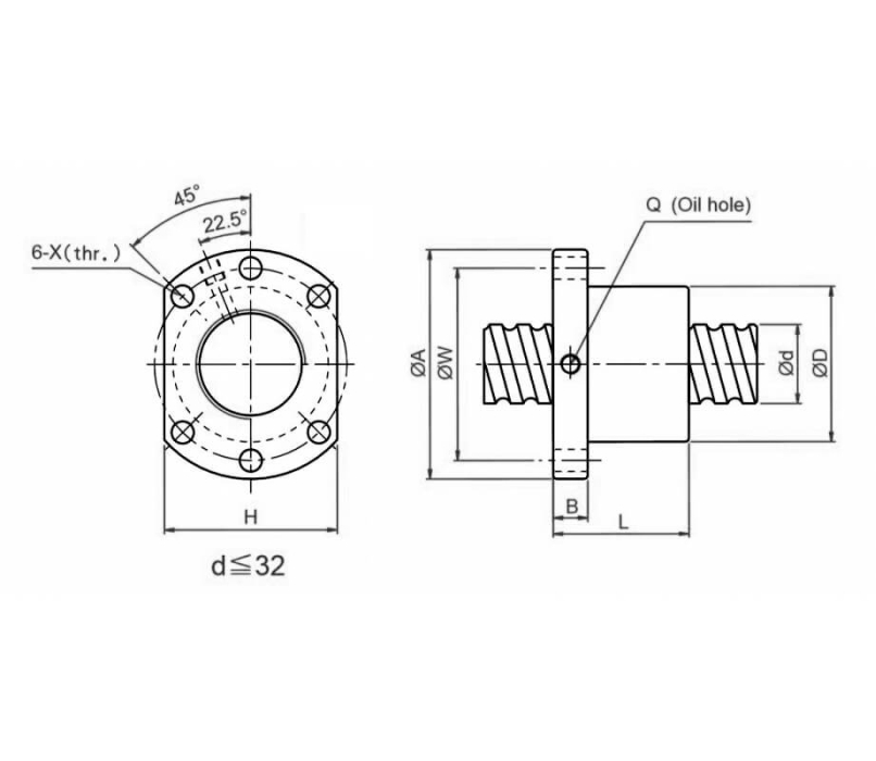 Гайка ШВП SFU2510 ISKRA