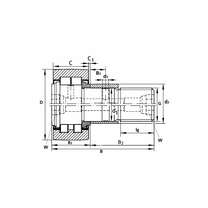 Опорный ролик NUKRE62 NBS