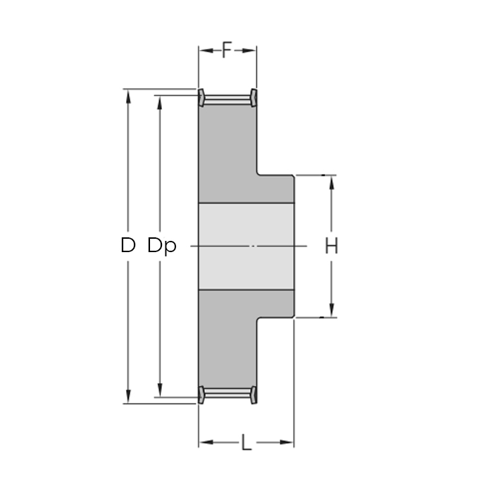 Шкив зубчатый под расточку 25-8M-20 (PHP 25-8M-20RSB) ISKRA