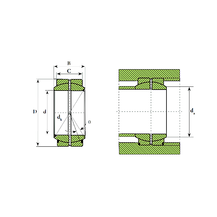Подшипник GE60 ES-2RS ISB