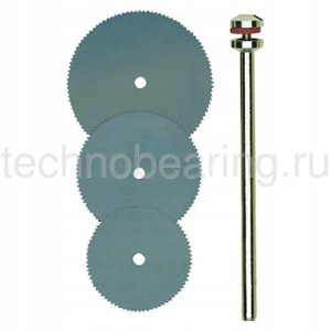 Отрезные диски из пружинной стали, 3  шт. (16, 19 и 22 мм) с дискодержателем 28830 Proxxon