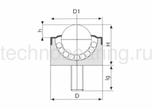 Шариковая опора SP 12 B-FL ISB