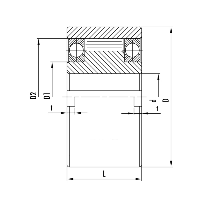 Обгонная муфта GF40 (NFR40) ISKRA