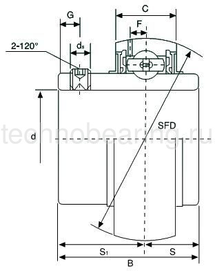 Подшипник UC312 (YAR312-2F) ISB
