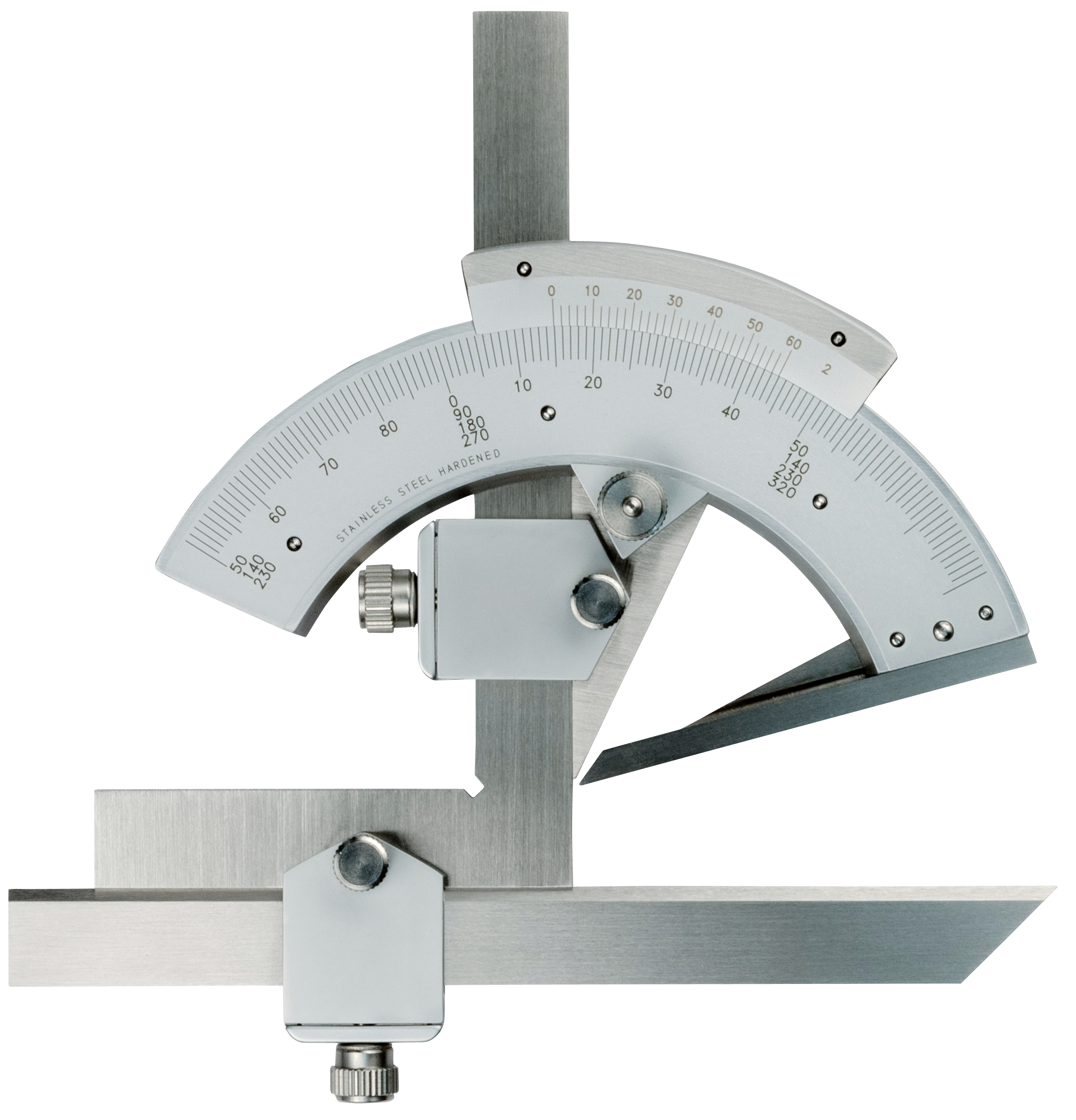 Комбинированный нониусный угломер (диапазон измерений: 0 - 320°, цена деления: 2°) 910.215 Filetta