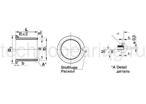 Втулка скольжения с фланцем KF1217SF1SN (PCMF121417E) ISB