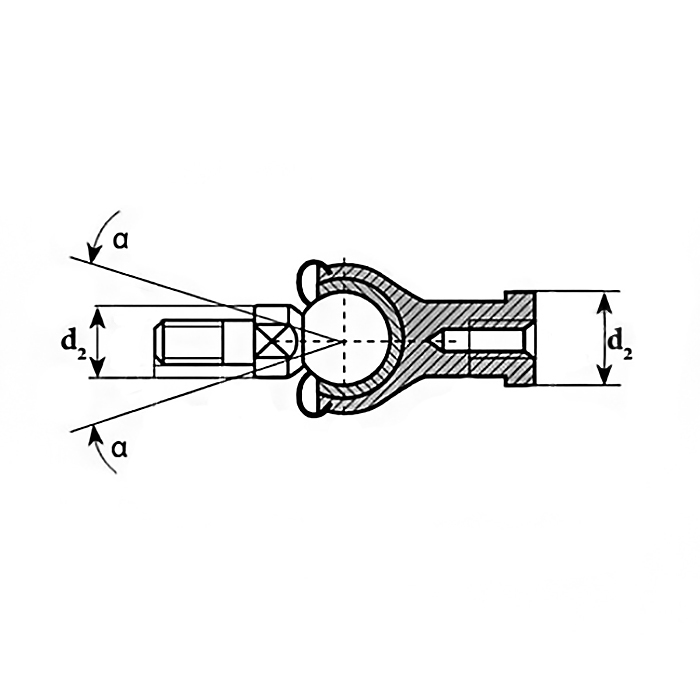 Шарнирный наконечник SQZ12X1,25CRS ISKRA