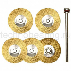 Латунные щетки-диски, 5  шт. (22 мм) 28962 Proxxon