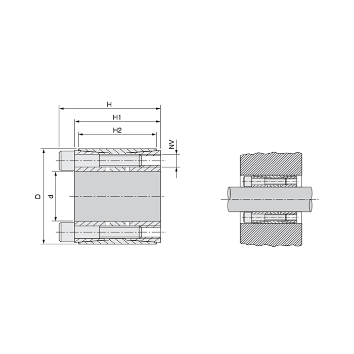 Зажимная втулка KLEE070 (PHF FX400-70x110) ISKRA