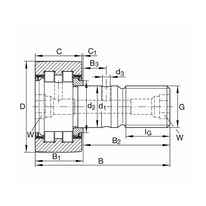 Опорный ролик NUKR40 ISKRA