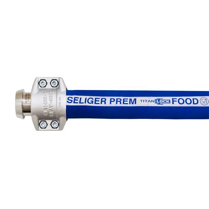 Пищевой  рукав «SELIGER-PREM», нап/всас, вн. диам. 38 мм, -40C, 10bar, EPDM, TL038SL-PR TITAN LOCK