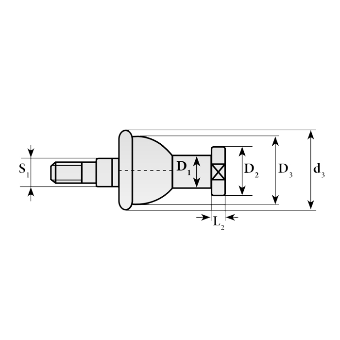 Шарнирный наконечник SQZ16CRS ISB