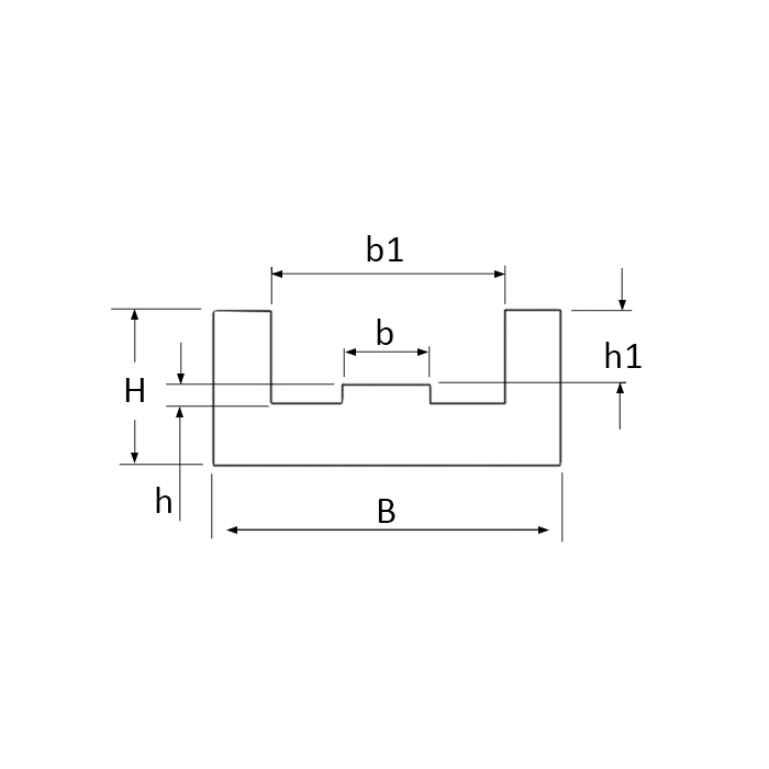 Направляющая для цепи 12B-1 тип 1E H=20 L=2000 ISKRA