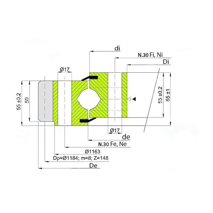 ОПУ стандартная серия с одним рядом шариков EB1.25.1076.200-1SPPN ISKRA