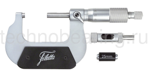 Микрометр гладкий с изменяемым измерительным усилием Filetta 0 - 50 мм, 0.01 мм