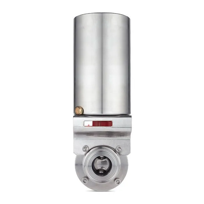Затвор дисковый с пневмоприводом нерж. 304 DN65, тип clamp-clamp, DIN TLSD65CLS-P TITAN LOCK