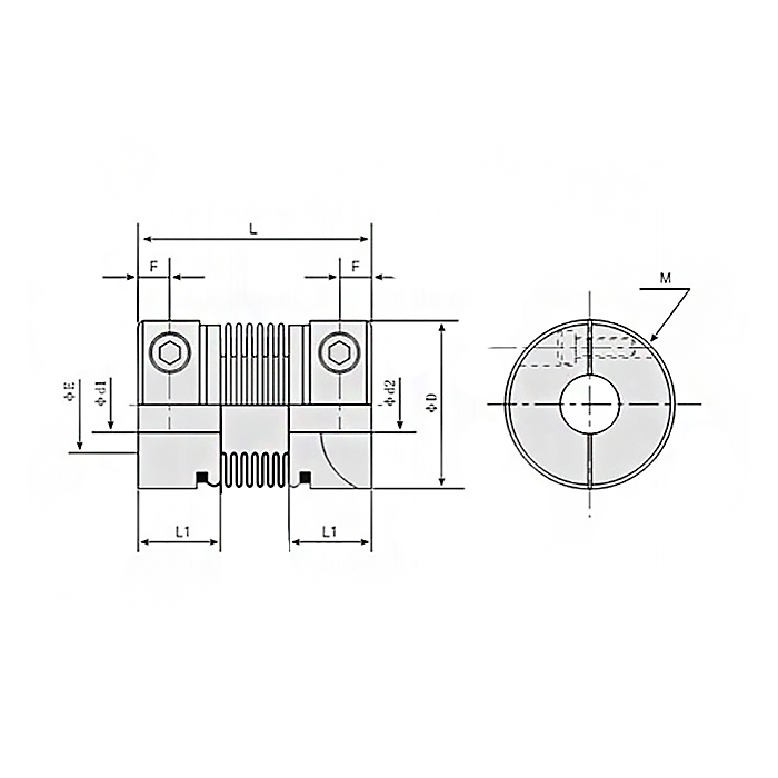 Муфта сильфонная соединительная BC25-C (d=6 мм) ISKRA