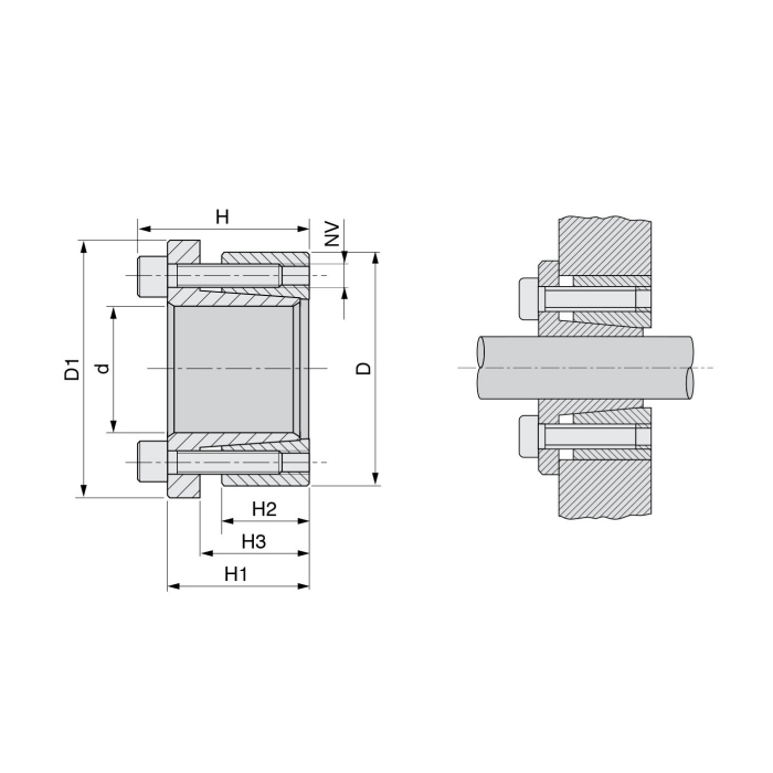 Зажимная втулка KLAB032 (PHF FX51-32x60) ISKRA