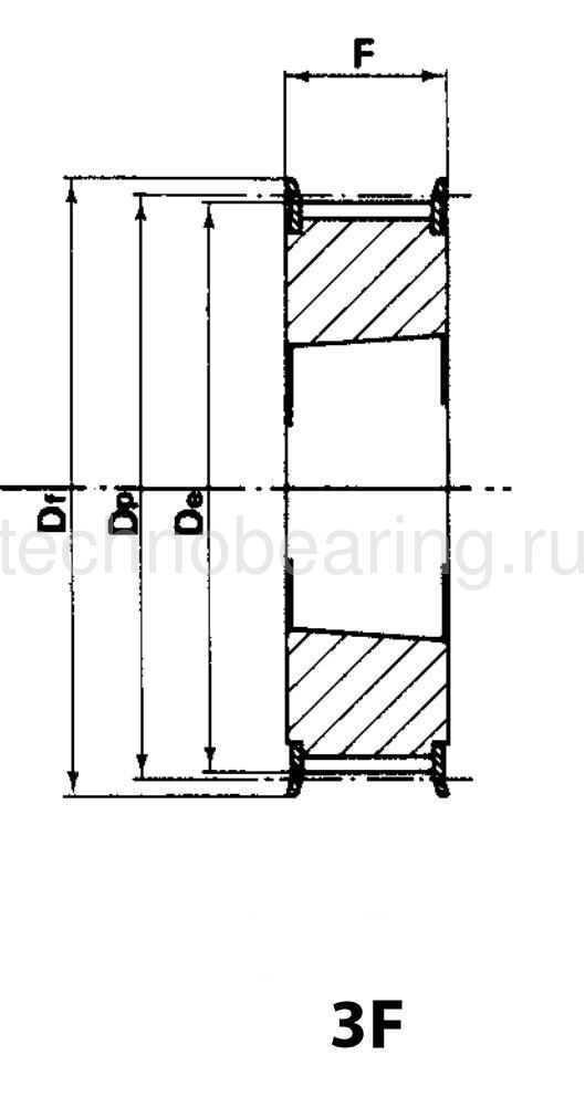 Шкив зубчатый с профилем HTD под втулку тапербуш 44-5M-15 TB (PHP 44-5M-15TB) Sati