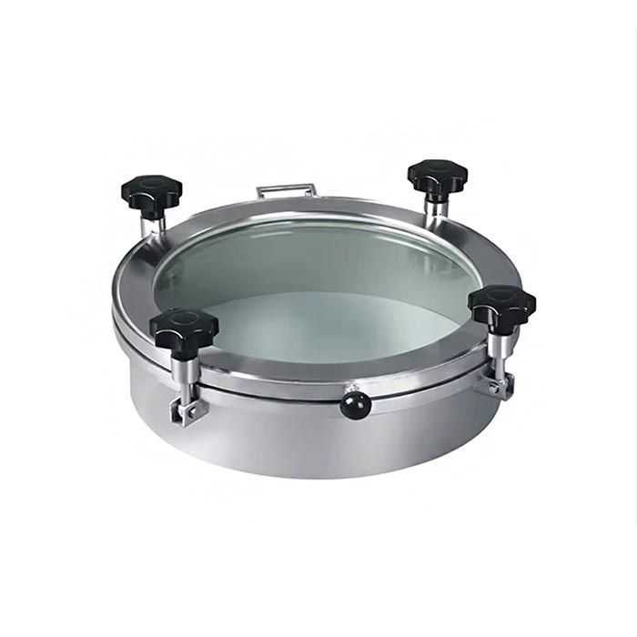 Люк круглый под давление нерж.304, DN400, стекл. крышка, TLTKGC400SP TITAN LOCK