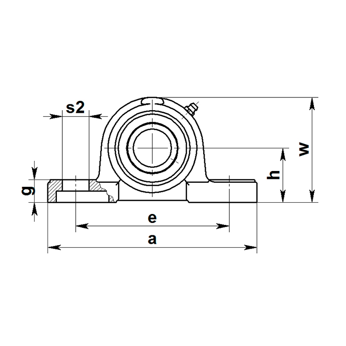 Корпус подшипника P204PL (бел. пласт) ISKRA