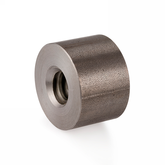 Гайка трапецеидальная (сталь) d=20 мм, шаг резьбы 4 мм  (прав. резьба), KSM 20-4-D ISKRA