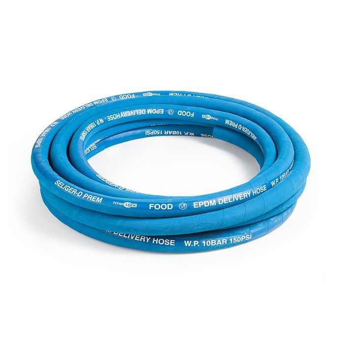 Пищевой рукав напорный «SELIGER-D-PREM», вн. диам. 102 мм, -40C, 10bar, EPDM, TL100SL-D-PR TITAN LOCK