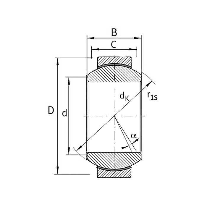 Подшипник GE70UK-2RS ISKRA