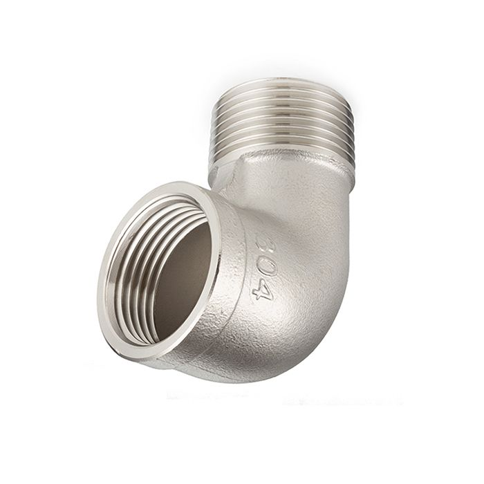 Отвод 90° нержавеющий (уголок) НР/ВР, 1/4" AISI304 TL025ELMF TITAN LOCK