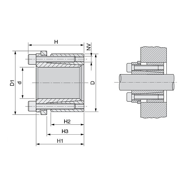 Зажимная втулка KLDB050 ISKRA