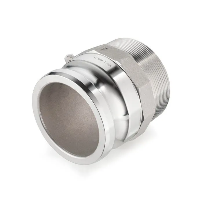 Камлок алюминиевый тип F ниппель, наруж. резьба NPT 4", TL400FALN TITAN LOCK