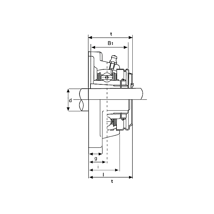 Подшипниковый узел UKFL208+H2308 FKD