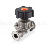 Мембранный клапан нерж.316 типа clamp-clamp, DN32 DIN TL32DVCLSS TITAN LOCK