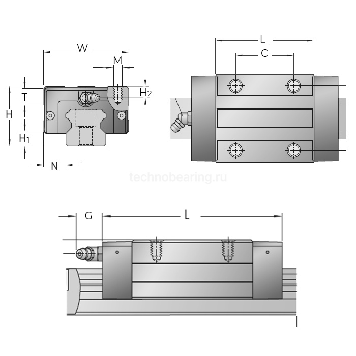 Каретка LLTHC 15 U T1 P3 SKF — детальное фото 1